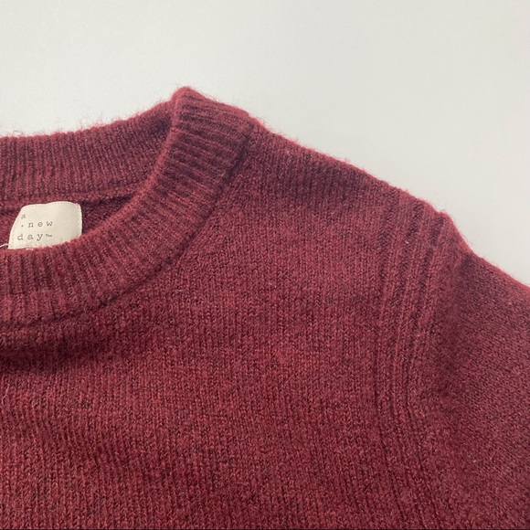 Long Sleeve Burgundy Sweater - A New Day - Picture 2 of 4